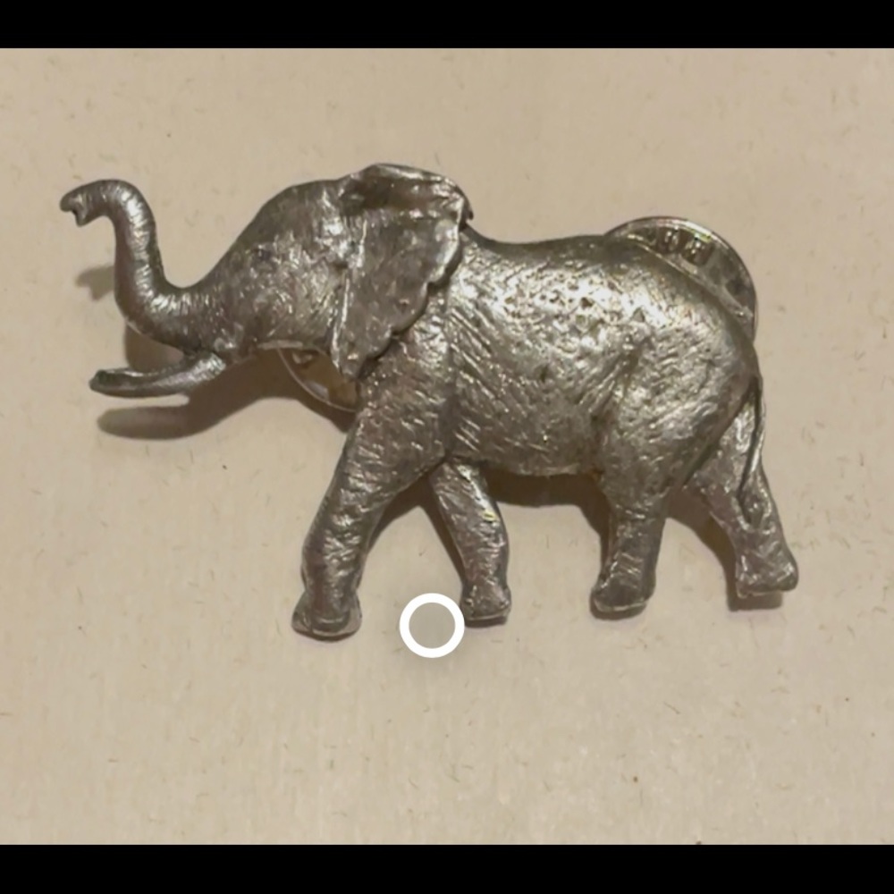 Vintage GG Harris Pewter Elephant Pin Vintage - Picture 2 of 4